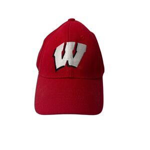 Captivating Headgear Wisconsin Badgers Red Adjustable Hat Cotton NCAA Cap